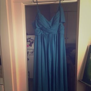 Peacock colored Bridesmaid dress